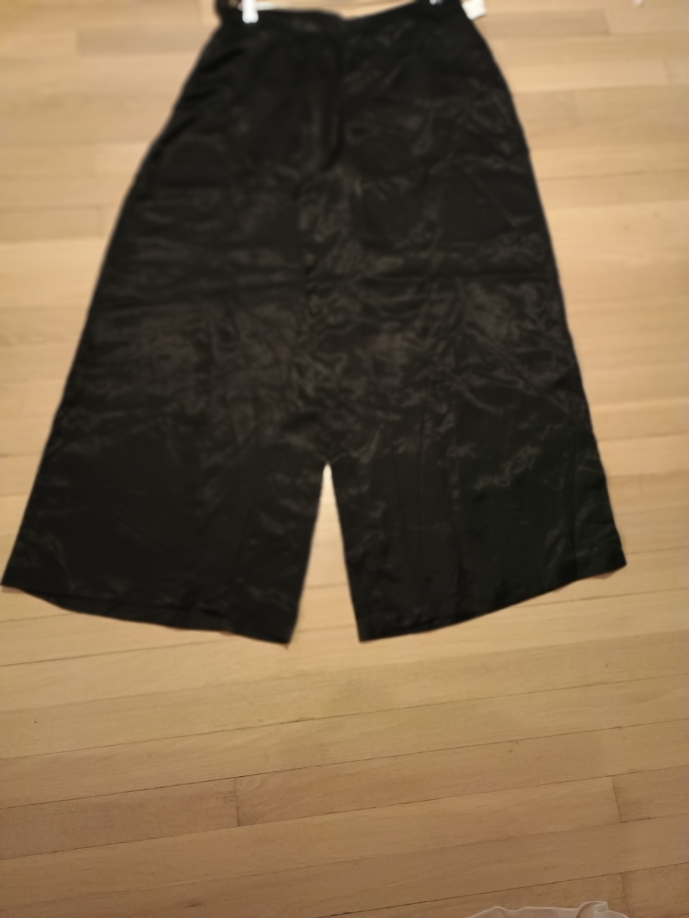 Athleta Black Satin Wide Leg Pants XL
